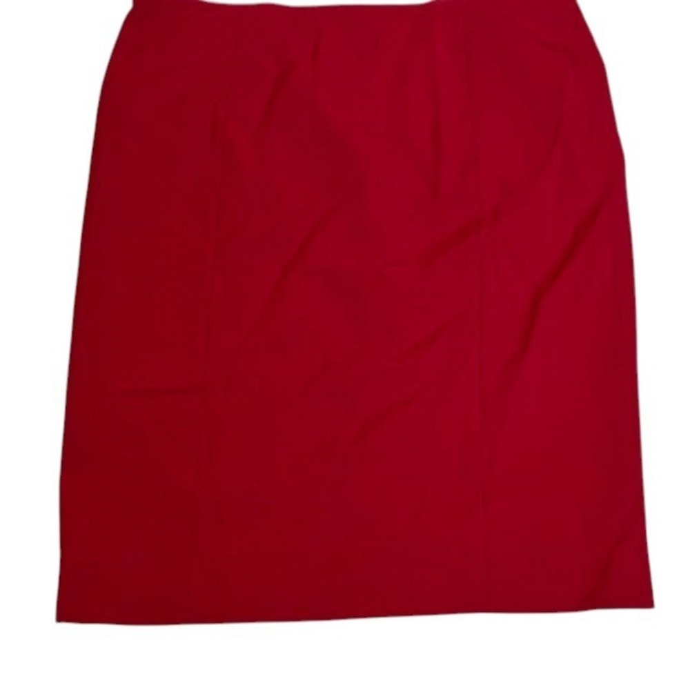 Black Label by Evan Picone Red Dress Sleeveless Sheath Party Career Sz 8 - Picture 6 of 13